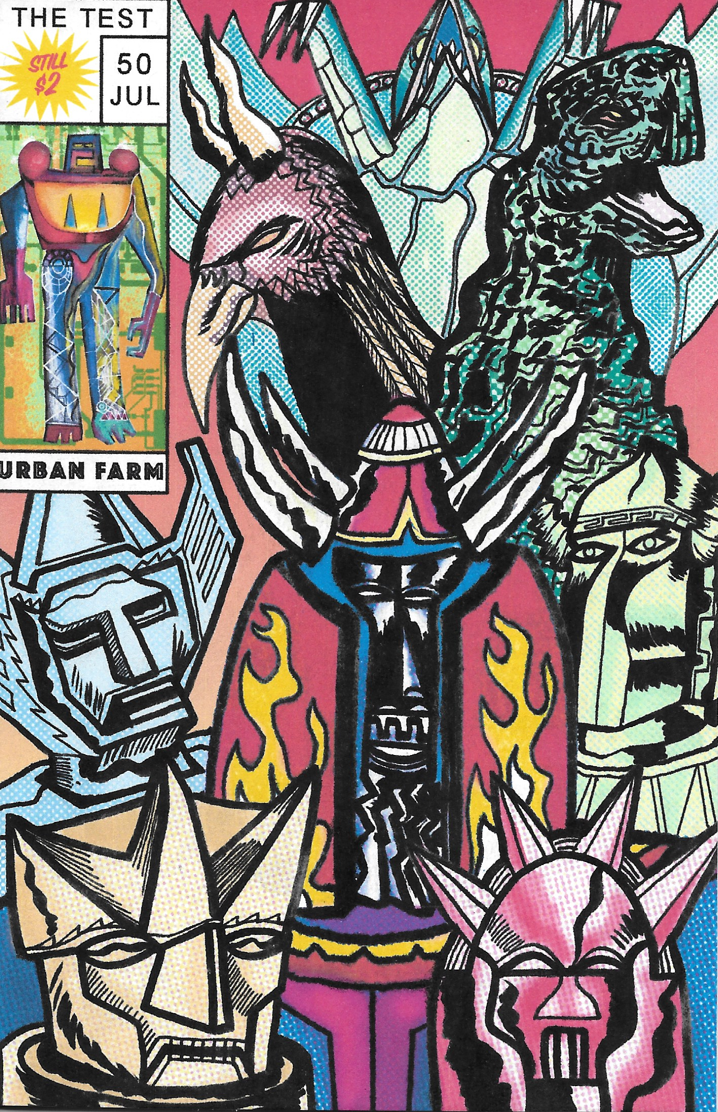 Cover of THE TEST #50 by Blaise Moritz (Urban Farm Print and Sound, 2023)